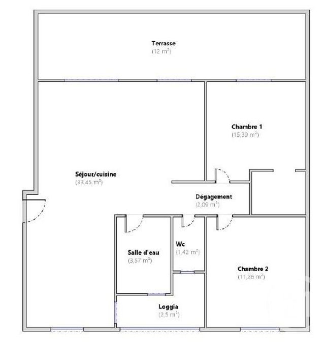 Appartement F3 à vendre - 3 pièces - 67.18 m2 - GRASSE - 06 - PROVENCE-ALPES-COTE-D-AZUR - Century 21 Moulin De Brun